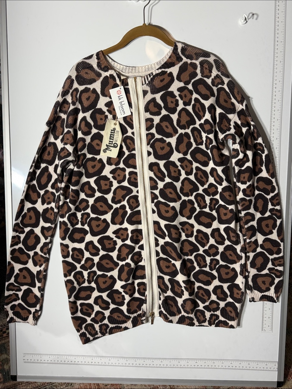 Show Me Your MuMu Brown and Cream Leopard Zip-Up Jacket